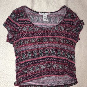 aztec print crop top